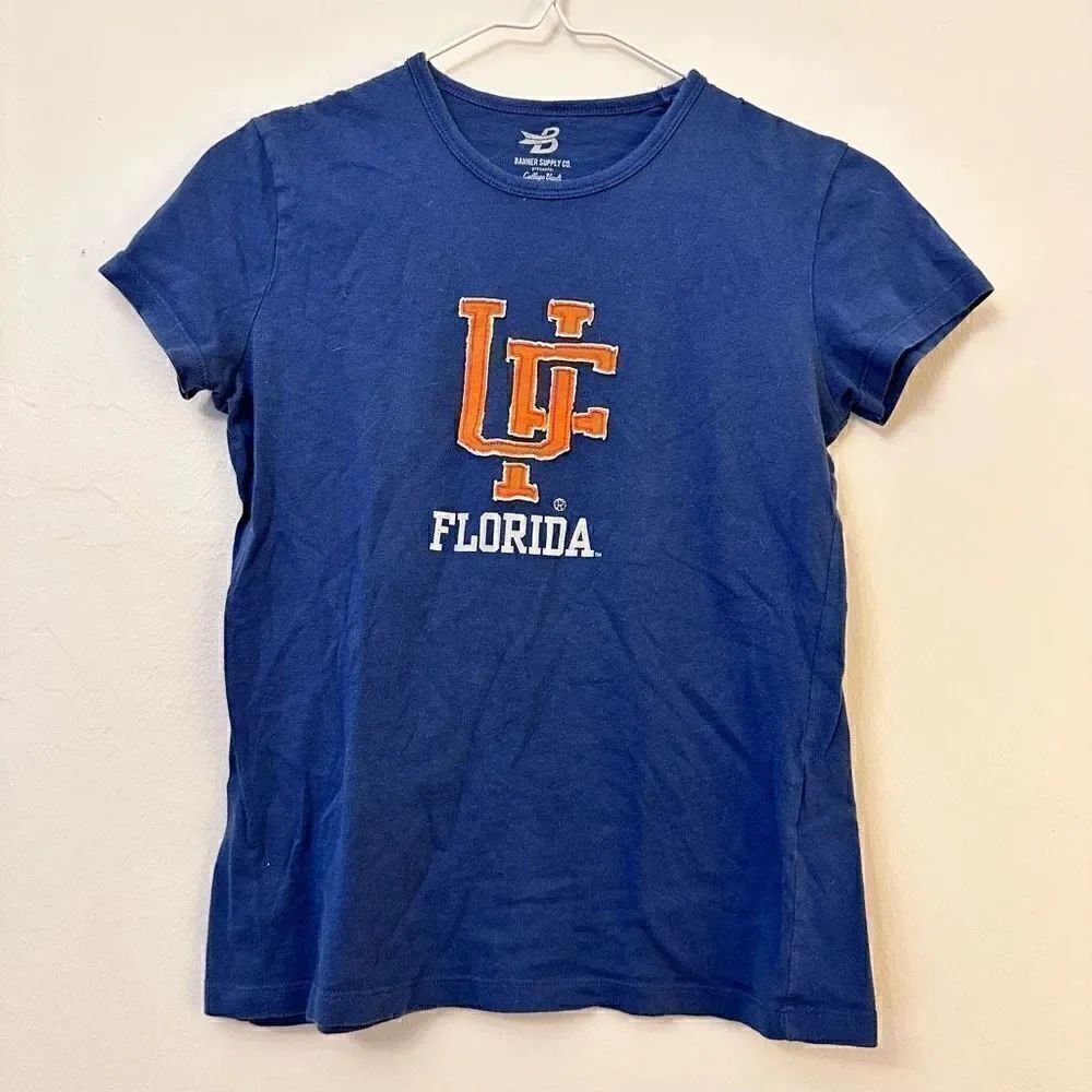 Banner Supply Co. Womens Florida University T-Shirt Short Sleeve Blue Size Small